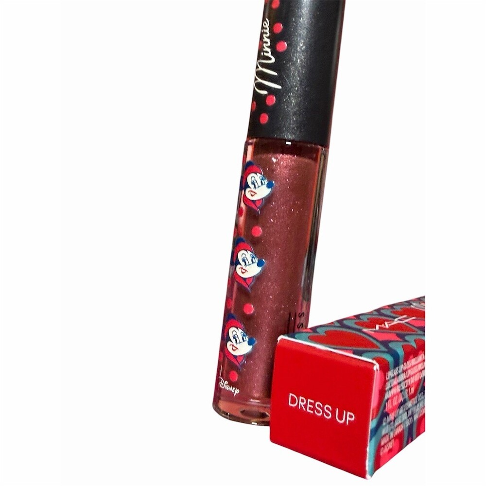 MAC x Disney Minnie Mouse Lipglass Lip Gloss in Dress Up Shimmer NIB - Picture 15 of 15